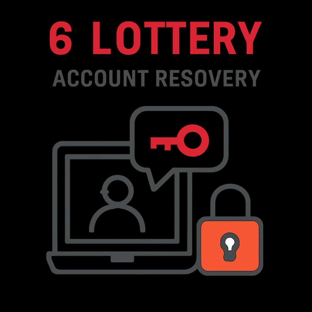 Diagram illustrating the steps for 6 Lottery Account Recovery.
