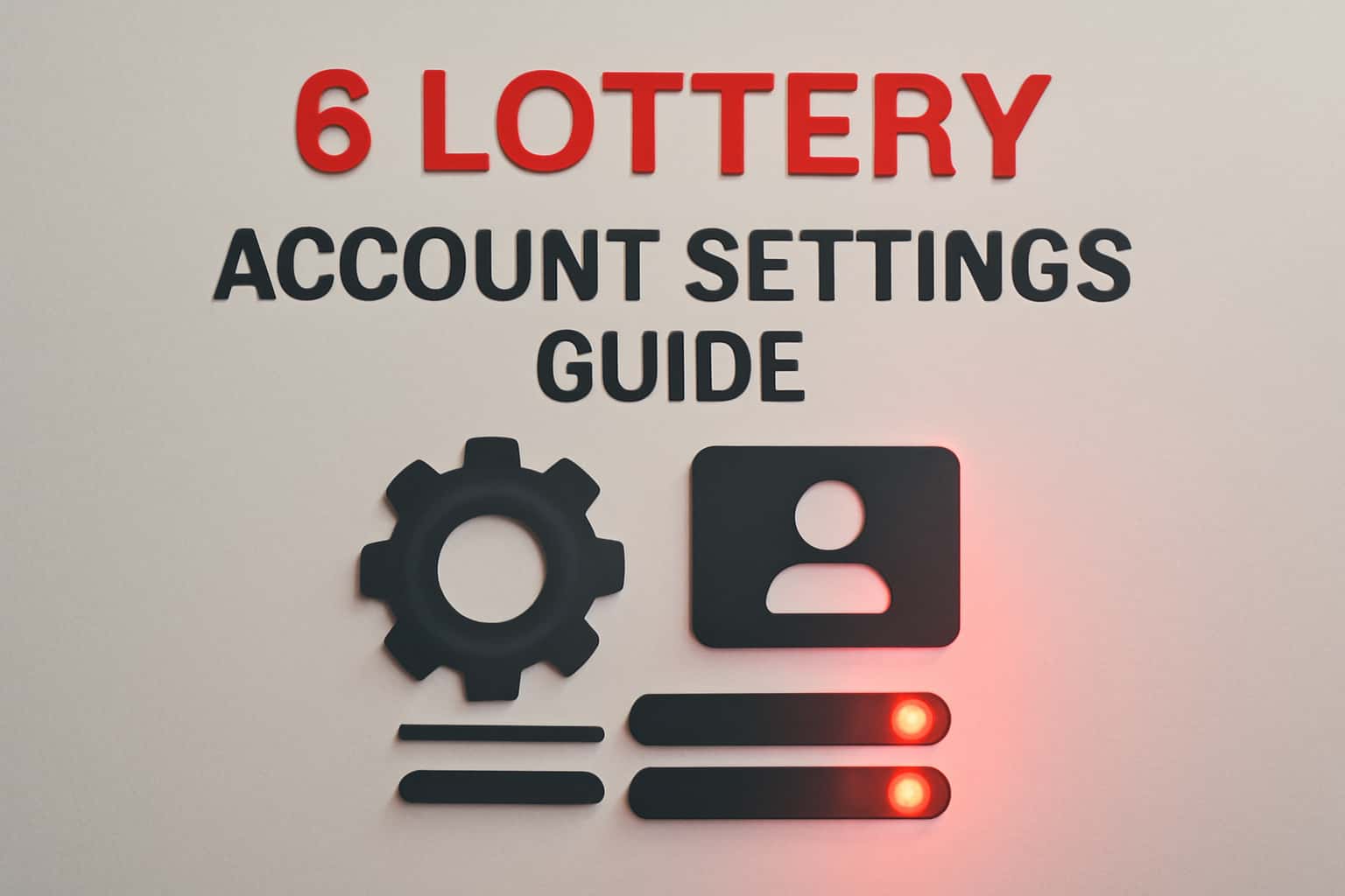 An informative illustration representing the 6 Lottery Account Settings Guide.