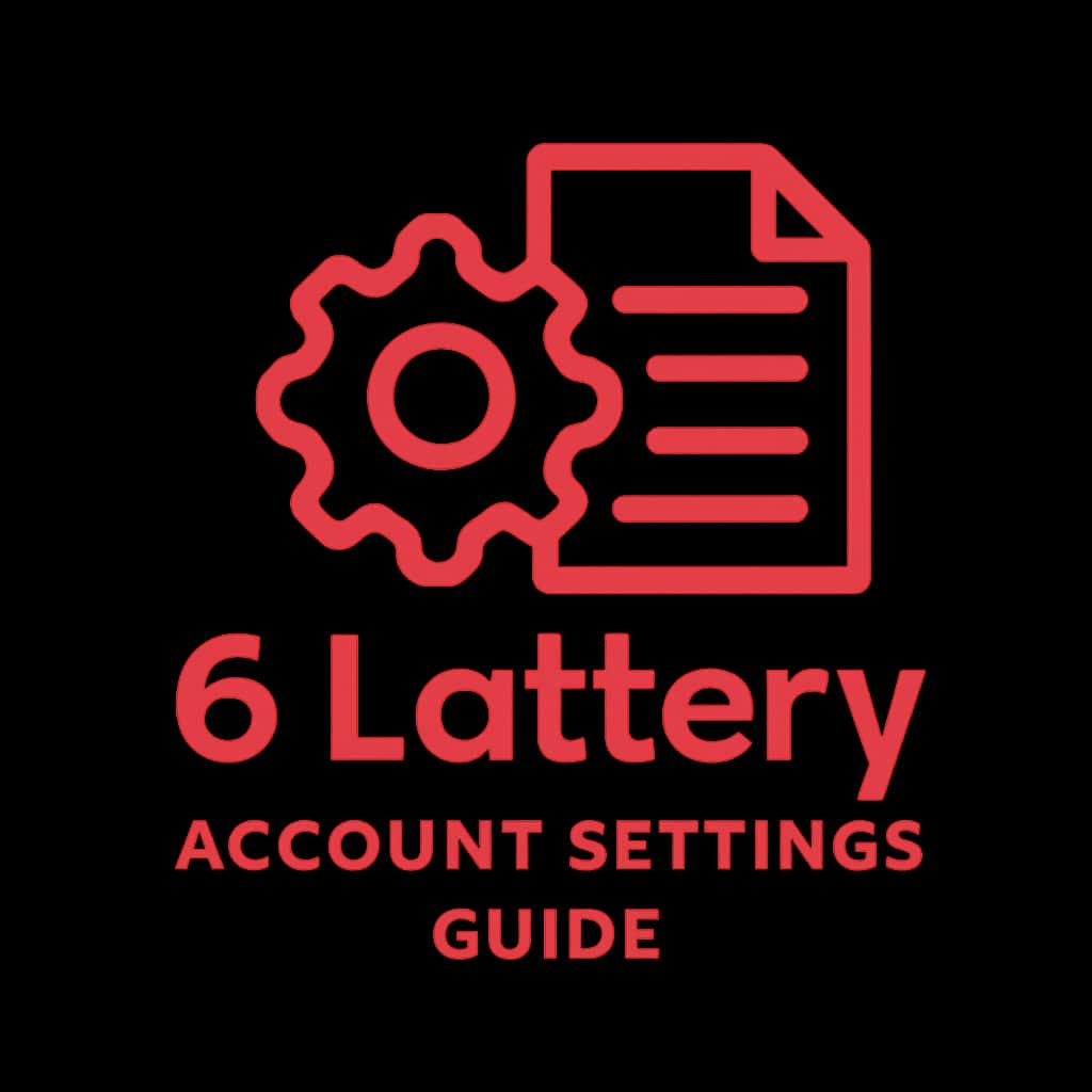 An icon illustrating the 6 Lottery Account Settings Guide.