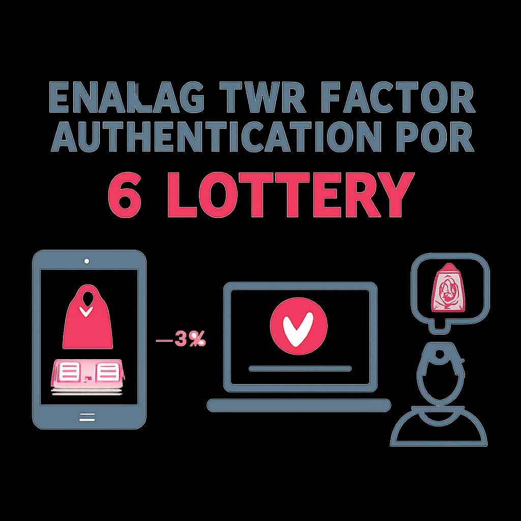 An informative diagram detailing the process of enabling Two Factor Authentication for 6 Lottery.