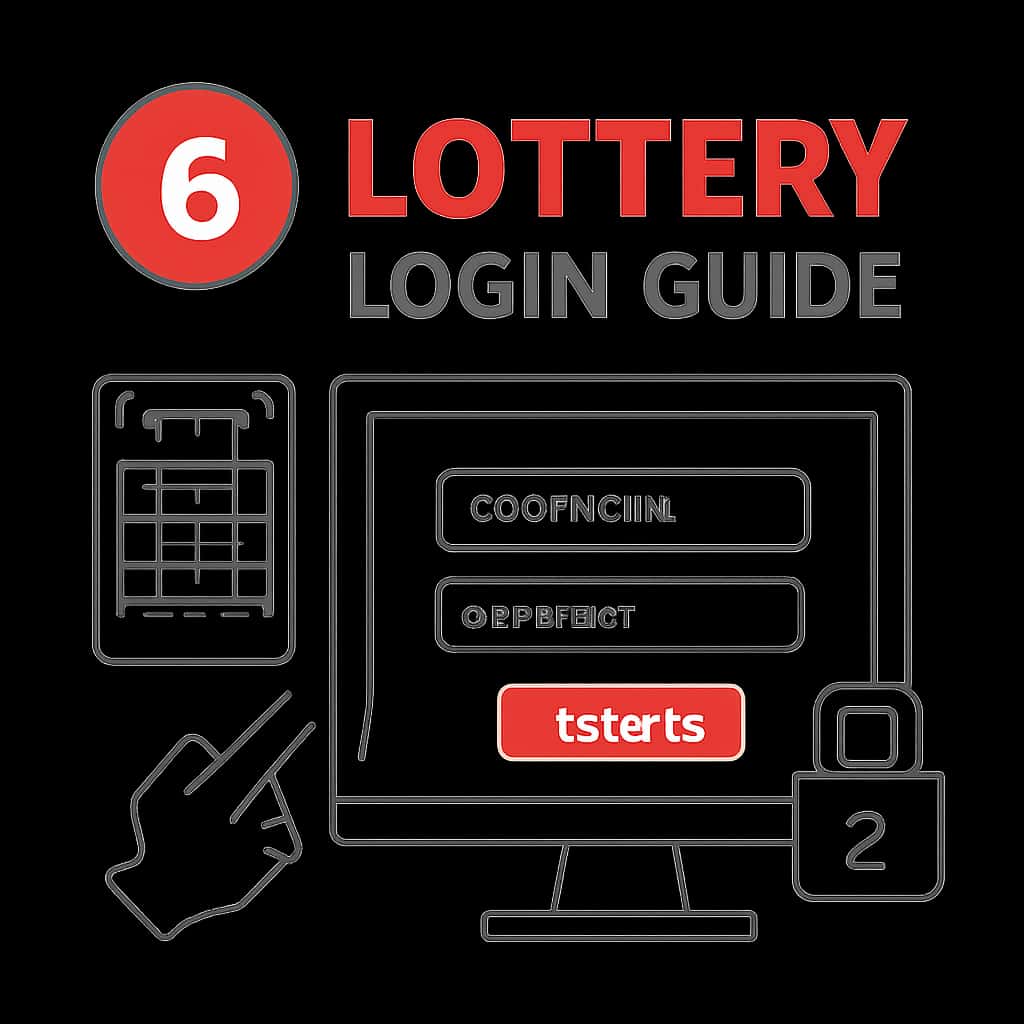 Diagram explaining login process for 6 Lottery.
