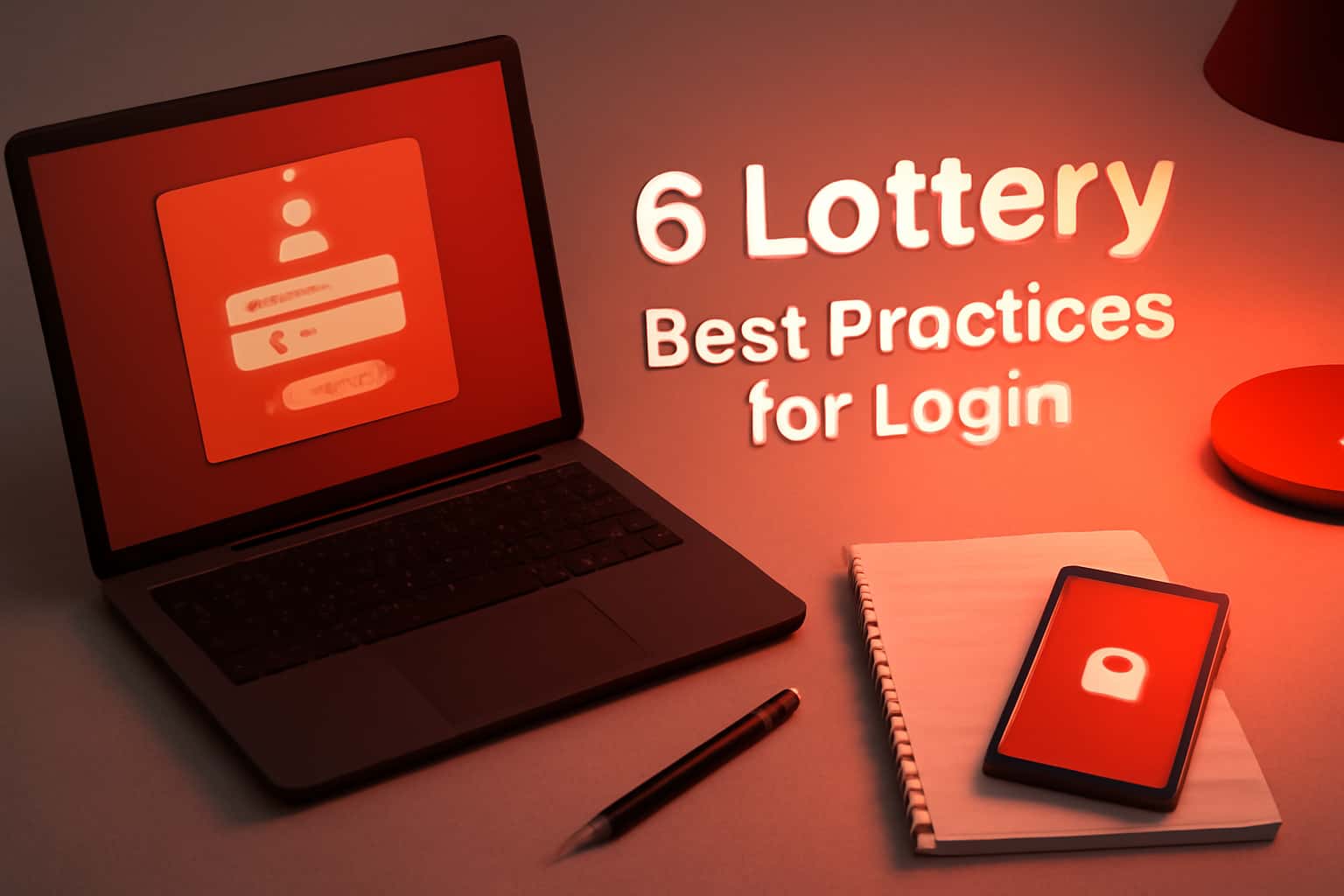A visual representation of best practices for secure login to the 6 Lottery platform.