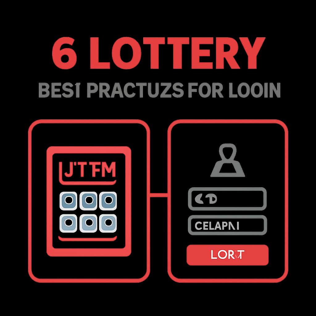 An educational diagram illustrating key practices for logging into 6 Lottery.
