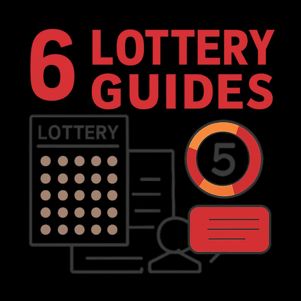 An educational diagram illustrating key aspects of 6 Lottery Guides.