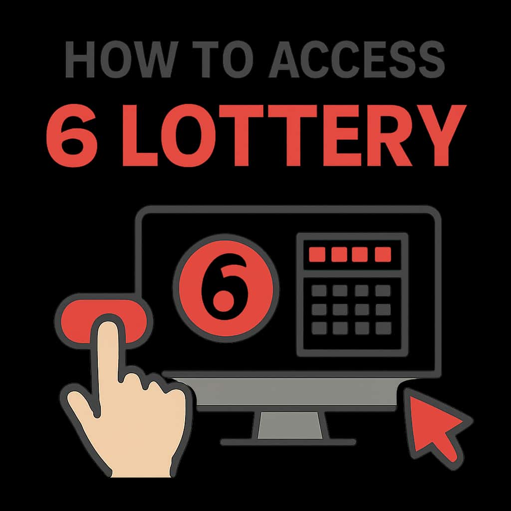 A diagram illustrating the access process for 6 Lottery.