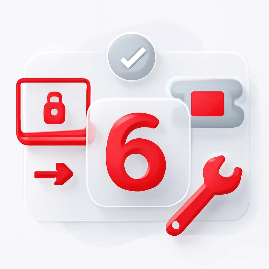 Illustration of troubleshooting steps for 6 Lottery login.