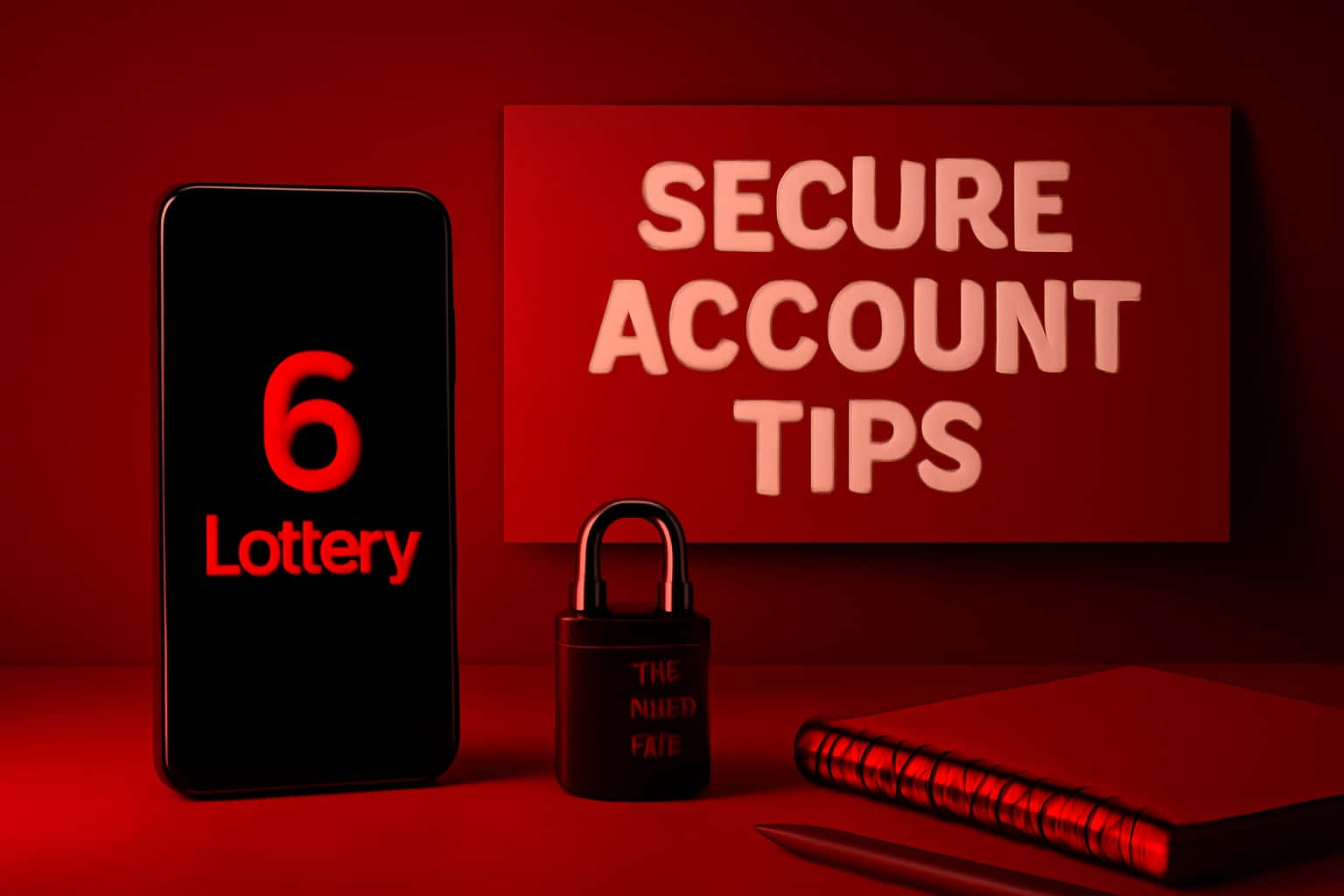 An informational illustration about securing a lottery account.