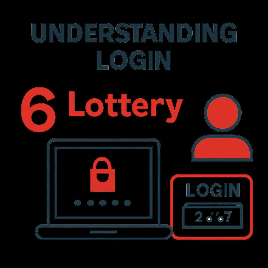 Diagram explaining the 6 Lottery login process.