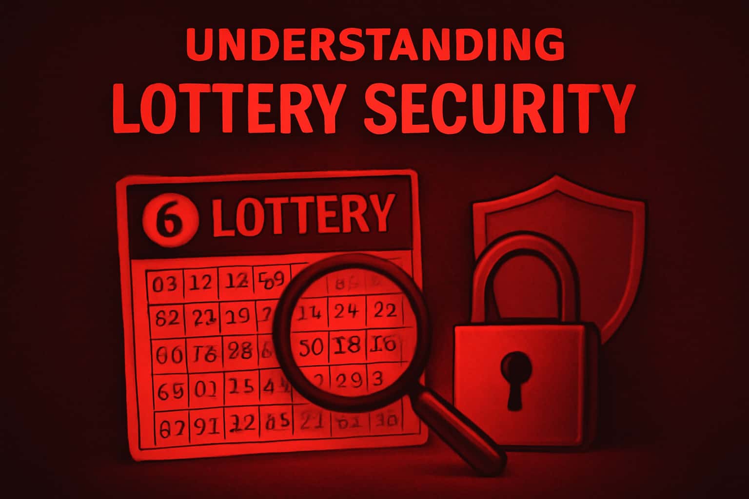 An informative depiction of security measures in the 6 Lottery platform.